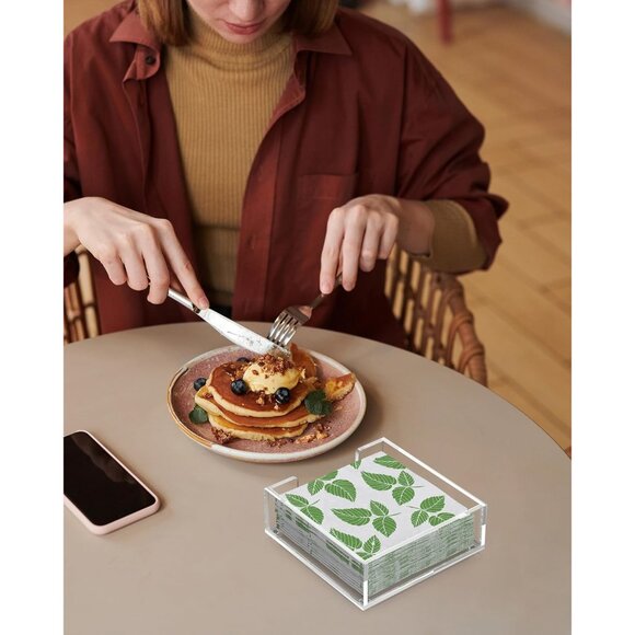 Acrylic Napkin Holder for Table, Clear Guest Towel Holder, Beverage Buffet Paper - Picture 8 of 8